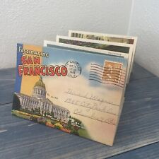 Vintage  1940s Fascinating San Francisco Postcard Book  w/18 Painted Scenes (Q6) picture