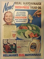 Hellmann's Real Mayonnaise Ad from 1930's-40's Size: 11 x 15 inches picture