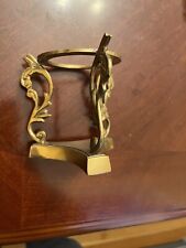 Vintage Brass  Ornate Crystal Ball Stand Holder picture