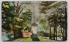 Old North Bridge 1836 Battle Monument Lexington Concord MA Postcard picture