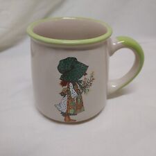 Holly Hobbie Coffee Cup/Mug small 8 oz 1978  Beige and Green Trim  picture