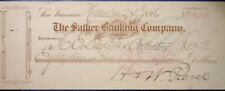 1896 The Sattler Banking Co. San Francisco CALIFORNIA Check LOT #20   picture