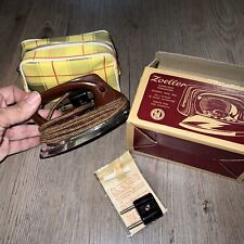 Vintage West Germany Zoeller Automatic Travel Mini Iron Original Box & Case NOS picture