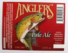Uinta Brewing Company ANGLERS- PALE ALE beer label 12oz - Var#3 picture