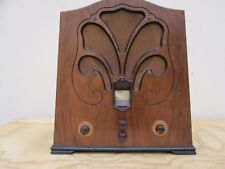 MARCONIPHONE RADIO MARCONI Mod. 256 CATHEDRAL 1930s TUBE VALVE WOOD ANTIQUE OLD picture