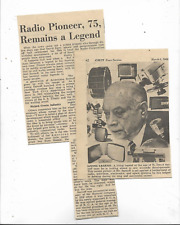 David Sarnoff Radio Pioneer Television Executive Remains a Legend 1966 article picture