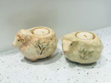 PartyLite Votive Candle Holder*Sheep*Lamb*Set of 2*Ceramic*Party Lite*Ewe* picture