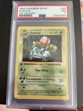 Pokemon Card - 1st Edition Ivysaur - Base Set (Shadowless) 30/102 PSA 7 picture