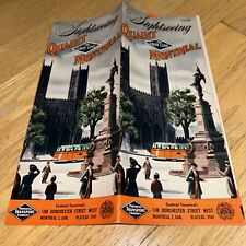 1948 The Gray Line Sightseeing QUAINT MONTREAL / HOTEL LAURENTIEN Brochure / MAP picture
