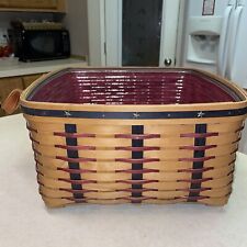 Longaberger 2003 PROUDLY AMERICAN SMALL WASH DAY Basket Liner & Protector picture