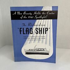 1941 RICHARDSON “Flag Ship” Original Boat Brochure Catalog picture