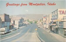 Greetings from Montpelier Idaho-View of Main Street-Chevron-Chevrolet-Champion picture
