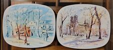 2 Vintage 1960s La Madeleine Trivets Puillery Metal Art Made In Great Britain picture