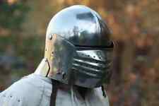 Medieval New Gothic Helmet ~ Battle Warrior Larp Armour Helmet ~ Steel Helmet picture