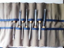 Pfeil or Swiss Made Set of Eight Gouges and Canvas Tool Roll picture