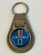 COOL 1960s-70s 🇺🇸 VINTAGE CHEVY “CAMARO”  KEY CHAIN/ FOB LEATHER/CHROME  LQQK picture