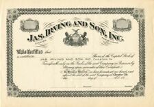 Jas. Irving and Son, Inc. - Stock Certificate - General Stocks picture