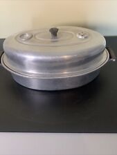 RARE Vintage Dr. Burnette's Aluminum Oval Roasting Pan , Vent , Temp Gauge picture
