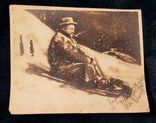 Dan Russell, Australian Political Cartoonist, Signed Picture. Sledding. Funny. picture