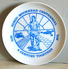 Vintage Fargo-Moorhead Century 1875-1975 ND MN Plate 6.5