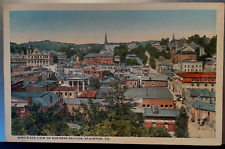Vintage Postcard 1917 Bird's Eye View of Staunton Business District, Virginia VA picture