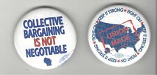 2011 LABOR UNION 2 pin Wisconsin COLLECTIVE BARGAINING picture