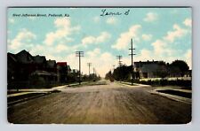 Paducah KY-Kentucky, West Jefferson Street, Antique, Vintage c1911 Postcard picture
