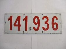 SUPERB 1950s Belgium Belgian PORCELAIN License Plate Tag  picture