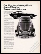1967 Jaguar XKE XK-E coupe and 420 sedan 2 car photo vintage print ad picture