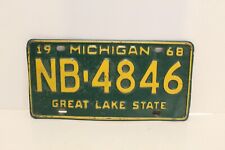 vintage 1968 michigan license plate picture