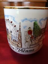 Original Schlogl-Vienna Souvenir From Austria Wien-Vienna Coffee Cup Gold Rim picture