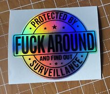 Protected By Sticker - 3” Made With Heavy Duty Holographic Vinyl picture