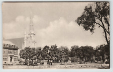 Postcard Colotype Baptist Church and Main Street in Wakefield, MA picture