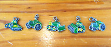 John Deere Tractors Charm Bracelet lot of 5 charms Yellow And Green EUC picture