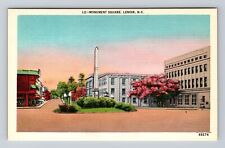 Lenoir NC-North Carolina, Panoramic View Monument Square, Vintage Postcard picture