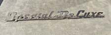 Vintage 1949-50 Plymouth Super DeLuxe script logo emblem--3033.23 picture
