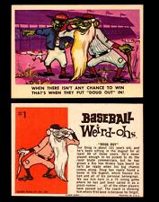 Weird-ohs BaseBall 1966 Fleer Vintage Card You Pick Singles #1-66 picture