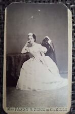 RARE 1860s CABINET CARD FEATURING ACTRESS FANNY PRICE With 2 c Bank Check Stamp picture