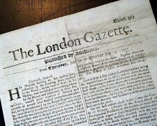 1671 Newspaper EARLY Rare 17th Century 353 Years Old LONDON GAZETTE England RARE picture