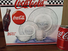 Vintage Collector's 16 Piece Coke Cola Glass Dinnerwear Set picture