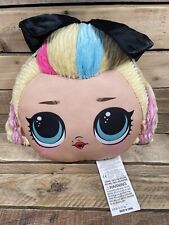 LOL Surprise BB Face Bed Pillow 2020 MGA Bow Blonde 80’s Remix 12x12