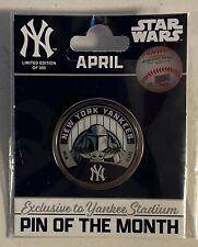 Yankees April 2024 Pin of the Month Star Wars Mandolorian and baby Yoda picture