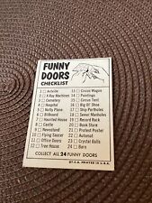 Vintage 1970 FUNNY DOORS CHECKLIST CARD TOPPS TCG picture