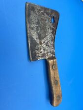 VINTAGE BRIDDELL NO 860  6 CARBON STEEL 6” BLADE  MEAT CLEAVER USA For Repair picture