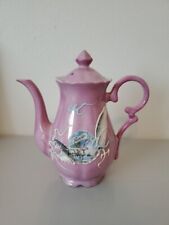 Vintage G F Japan Florida Moriage Souvenir Tea Pot Beautiful Flamingo Dragonware picture