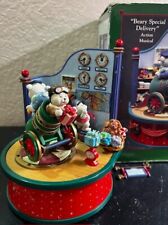 1992 Christmas Beary Special Delivery Multi Action Animated Music Box See Video picture