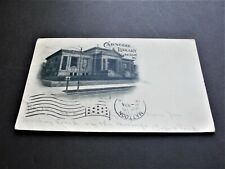 Carnegie Library, Indiana-George Washington, Red-Scott # 319-1906 Postcard. RARE picture