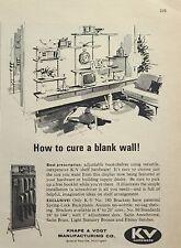 Knape & Vogt Wall Book Shelf System Hardware Grand Rapids Vintage Print Ad 1964 picture