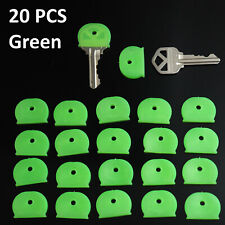 20x Key ID Caps Rubber Identifier Top Cover Topper Ring Hat Shape - Green Color picture