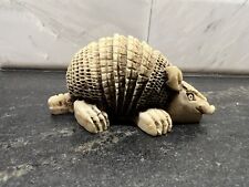 Vintage Detailed Armadillo Stone Figurine 4.5” Long picture